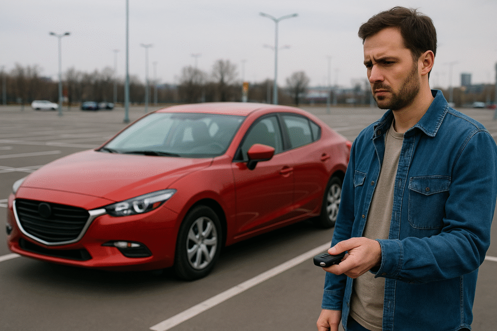 Kai automobilis nereaguoja į raktą