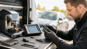 Automobilio raktų gamyba ir programavimas