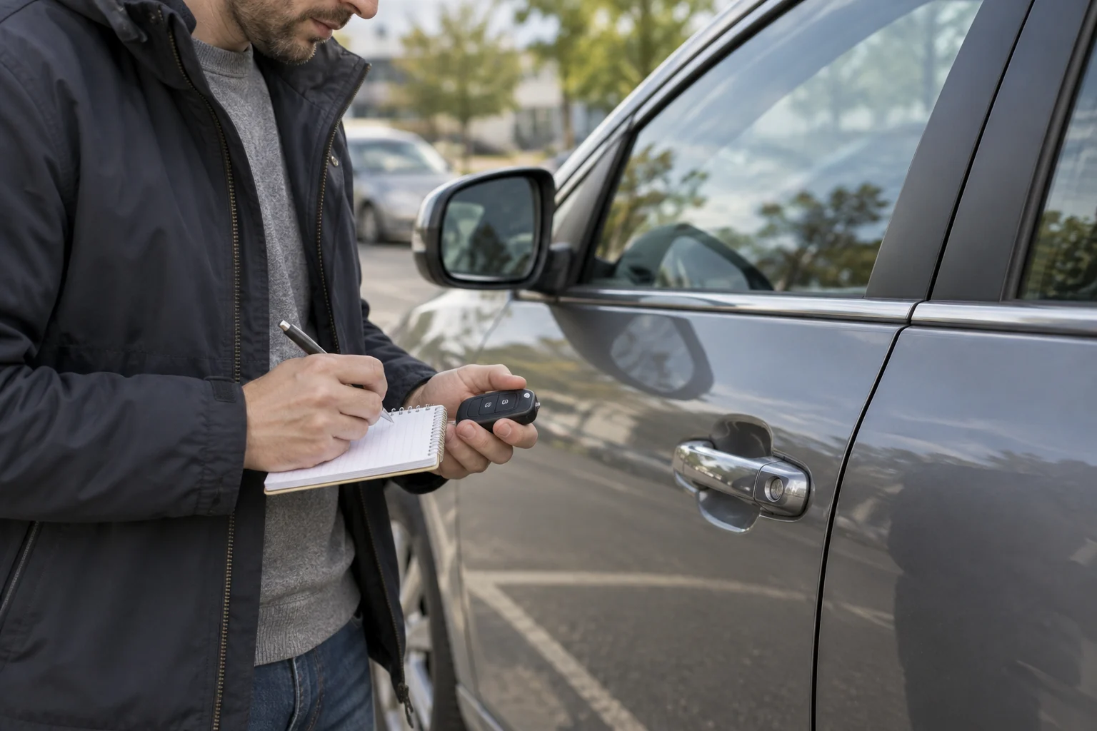 Automobilio savininkas prie stovinčio automobilio pasižymi pastebėtą durų veikimą.