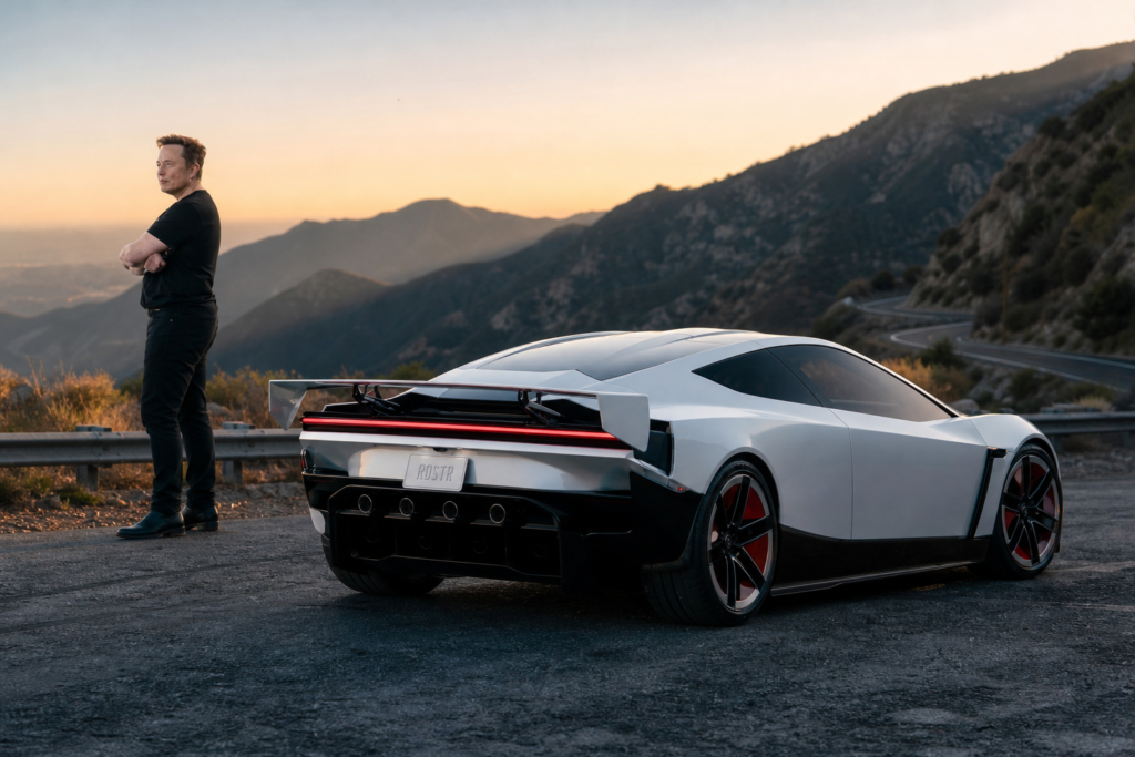 Muskas „Roadster“ vadina paskutiniu vairuotojo valdomu „Tesla“ modeliu – tai nepatvirtina autonomijos